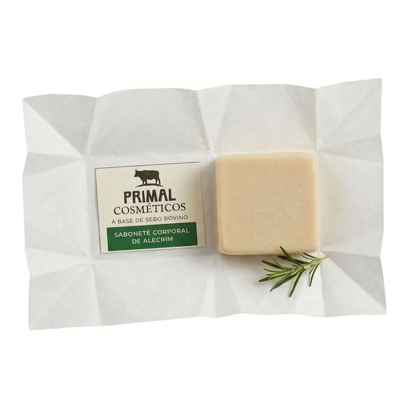 Sabonete Primal aberto sobre o papel